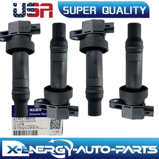 4PCS Ignition Coil Fits for Hyundai 2010 2011 for Kia Soul 1.6 L4 273012B010
