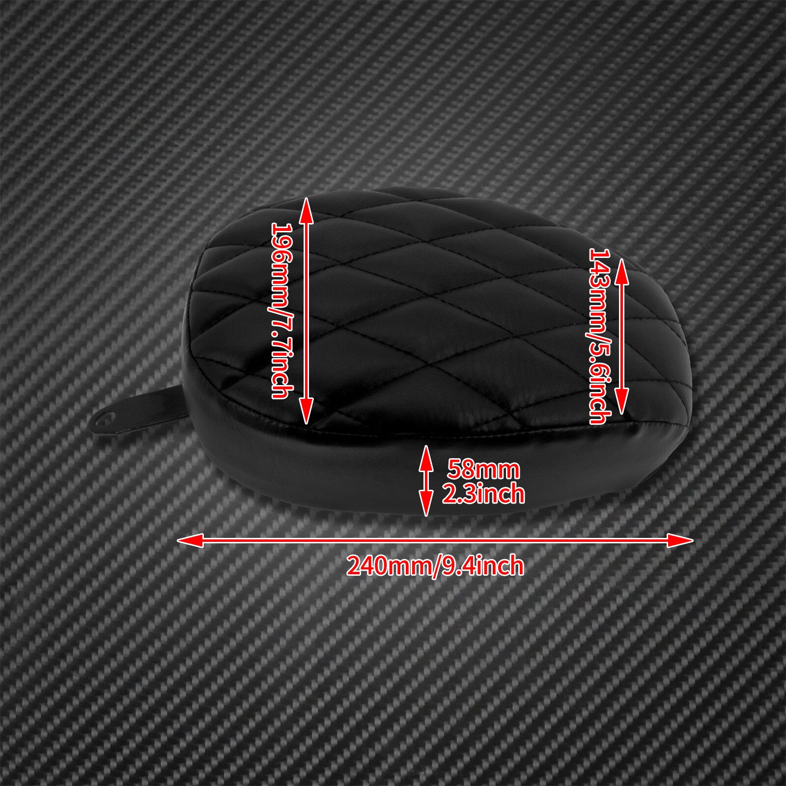 Rear Passenger Pillion Pad for Seat Diamond Fit for Harley Sportster 72 48 2010-2015