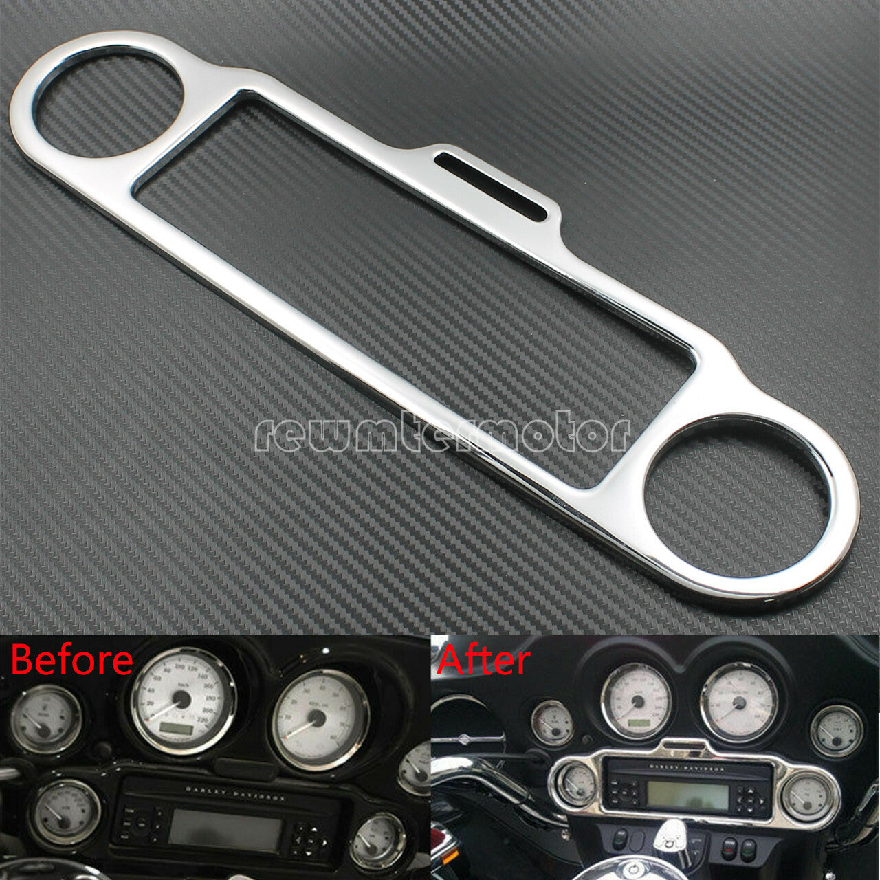 Stereo Accent Trim Ring Cover Fit for Harley Electra Glide Street Glide 96-2013