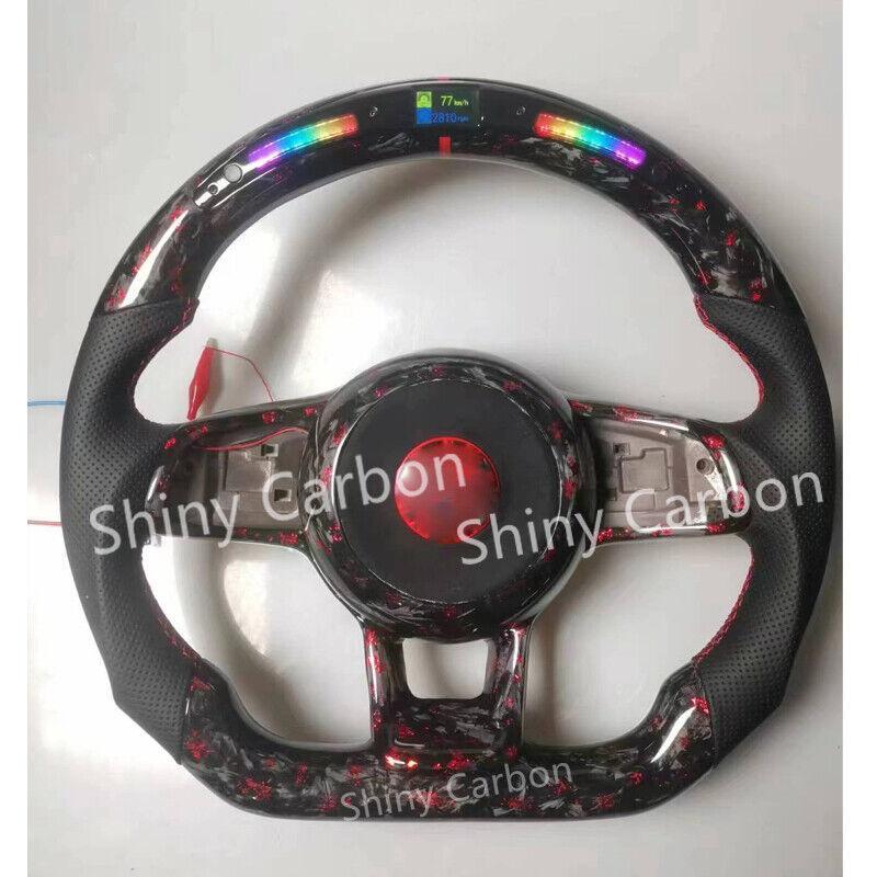 Forged carbon fiber LED steering wheel suitable for Volkswagen for Golf 7 GTI, for Golf R MK7 (2014-2018)