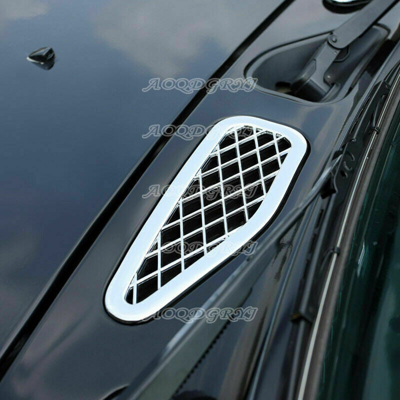 Chrome Front Hood Air Vent Outlet Molding Cover for Toyota FJ Cruiser 2007-2020