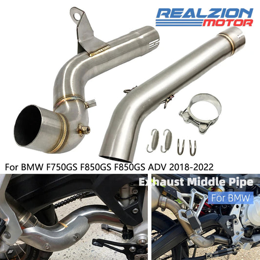 Motorcycle Slip-On Link Pipe Connect Tube for BMW F750GS F850GS F850GS ADV 2018-2022