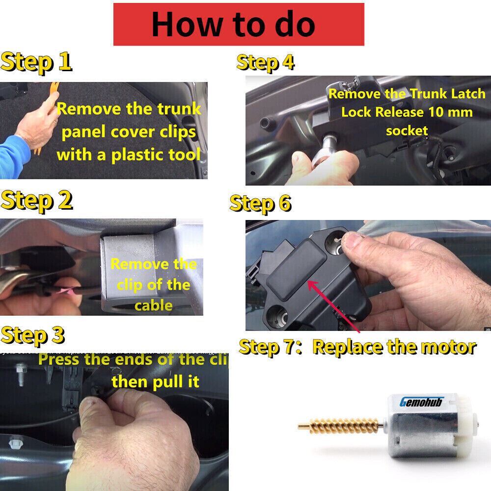 Electric Trunk Lock Latch Motor Repair For 2006-2012 for Nissan VERSA HATCHBACK