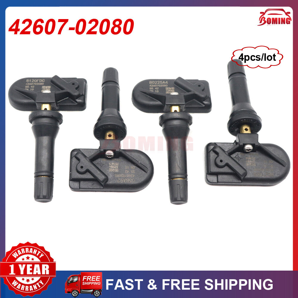 Pack 4pcs 42607-02080 New TPMS Tire Pressure Sensor Fit for Toyota for Corolla Levin