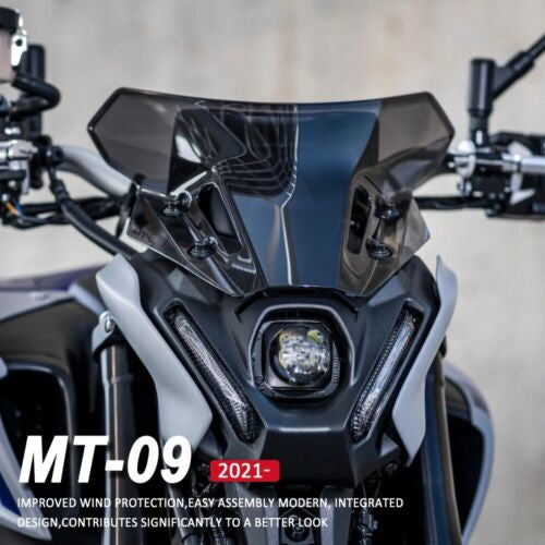 Windshield/Windshield flap suitable for Yamaha MT09 FZ09 SP 2021/2022 Black