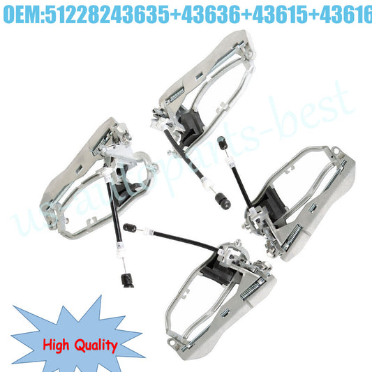 set of 4 New Door Handle Carriers Front Rear Fit For 2000-2006 for BMW E53 X5