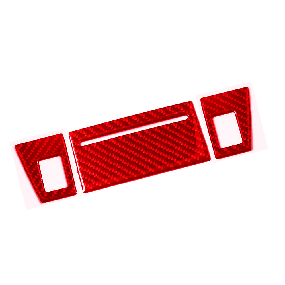Red Carbon Fiber Below Radio With Heated for Seat & Ashtray Cover for Chrysler 300