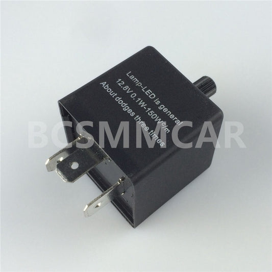 3-Pin Car Flasher Relay Fix Light LED Lamp Turn Signal Hyper Flash Adjustable