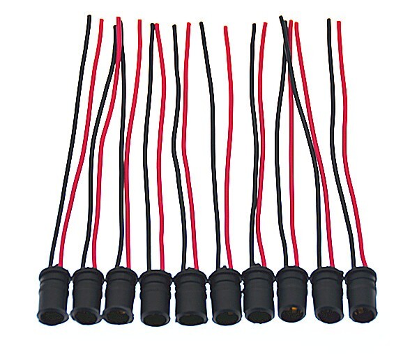 NEW 10 Pcs T10 W5W Light Bulb Socket Holder Soft Rubber - For Cars or Bikes