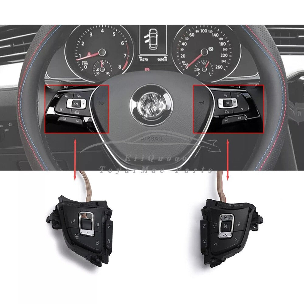 Multi-function Steering Wheel Buttons for VW for Golf Sportsvan 2016-2021 5G0959442P