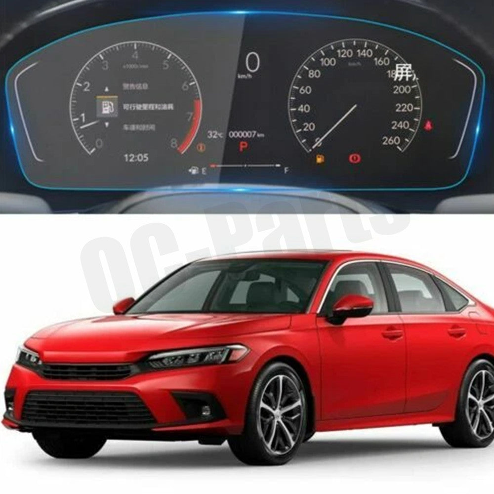 High-definition TPU dashboard screen protector car film sticker for 11th generation for Honda for Civic 2022 - 23.