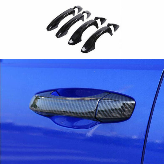 for Audi Q3 2019-2020 2021 Carbon Fiber Style Outside Door Handle Cover Trim 8X
