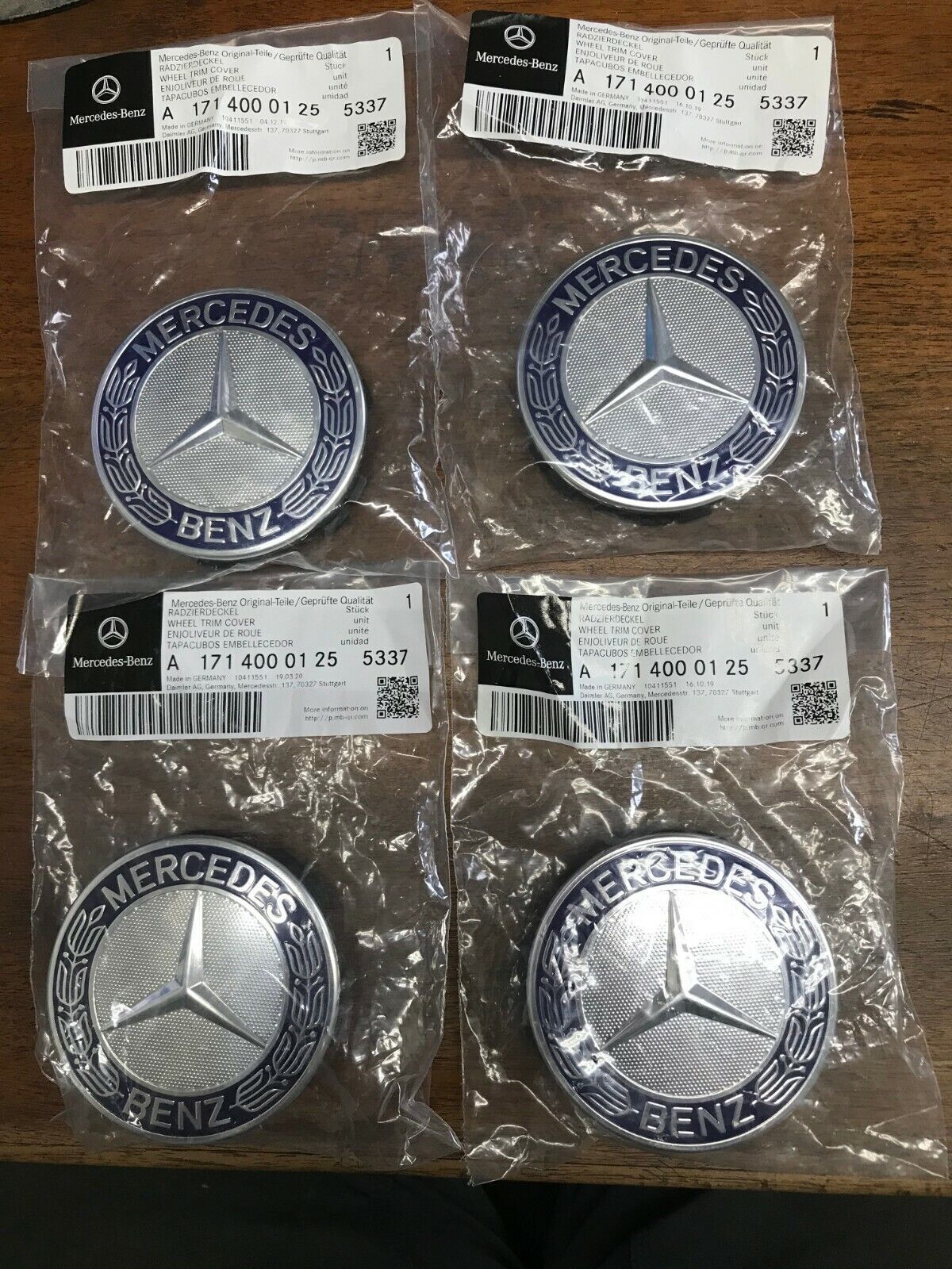 4. Dark blue 75mm rim badge hubcap for Mercedes-Benz wheel center caps