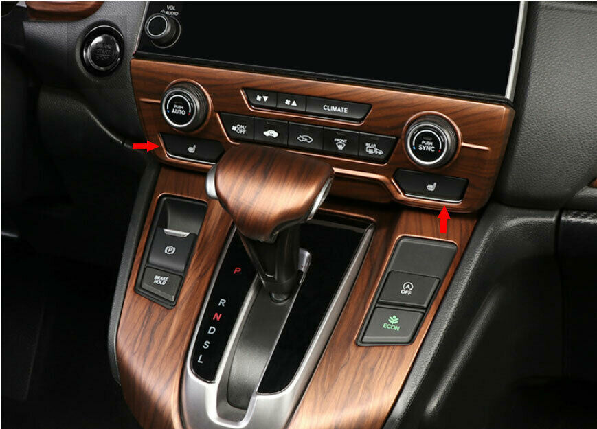 Console AC Switch Control Panel Trim for Honda CR-V 2017-2022 Matte Peach Wood