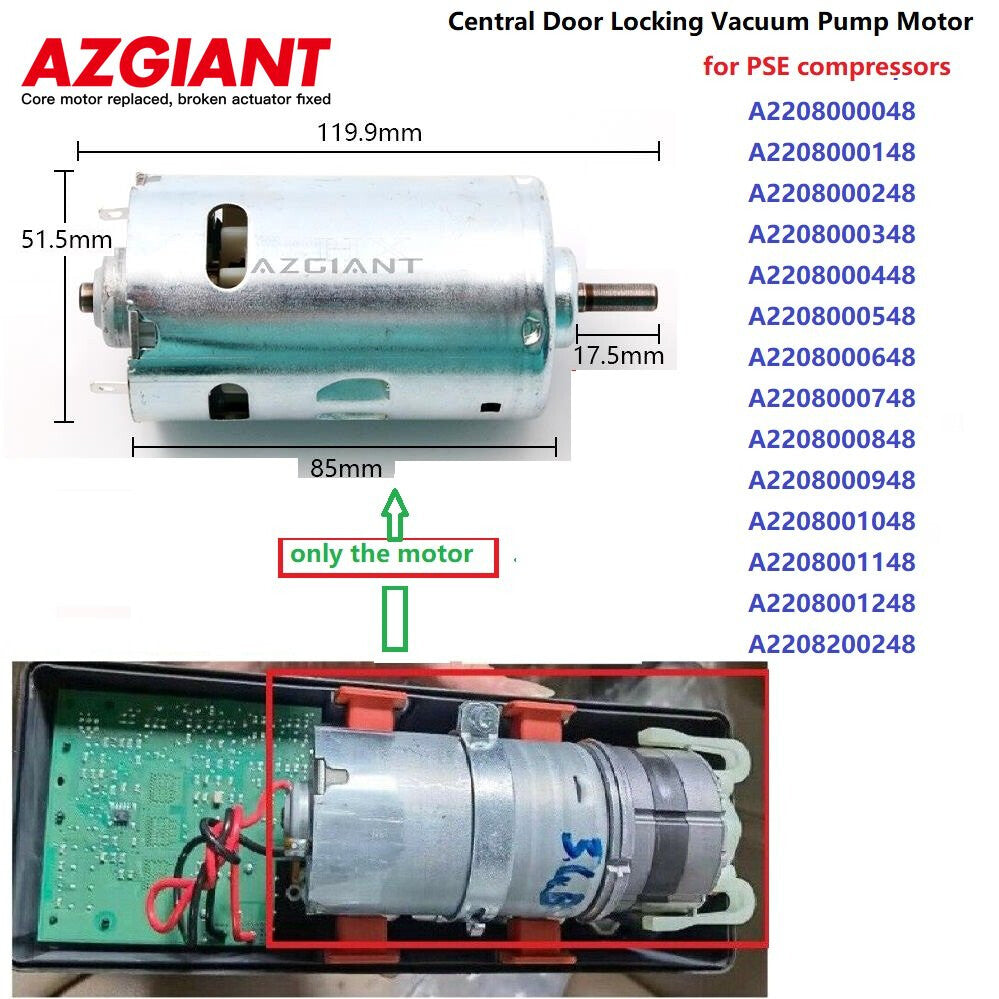 Door vacuum pump locking motor suitable for Mercedes S/CL class W220 S500 S400 S350 S300