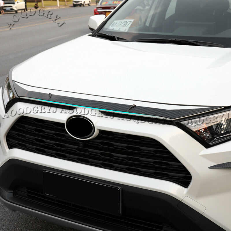 Carbon Fiber Front Grill Grille Engine Hood Protector for TOYOTA RAV4 2019-2023