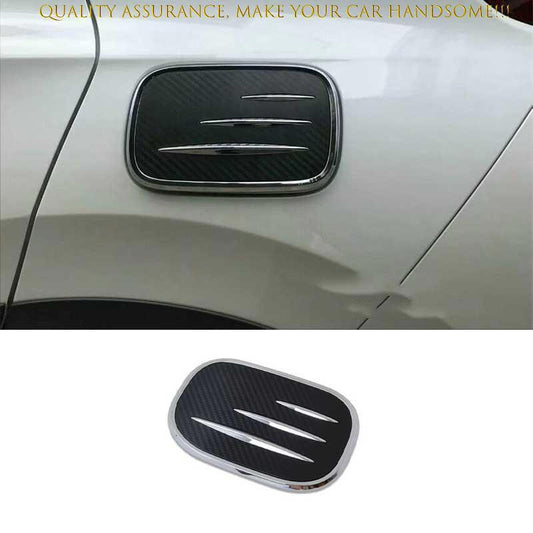 for Mazda CX-5 2017-2021 Carbon Fiber Side Door Fuel Oil Tank Cap Cover Trim 1X