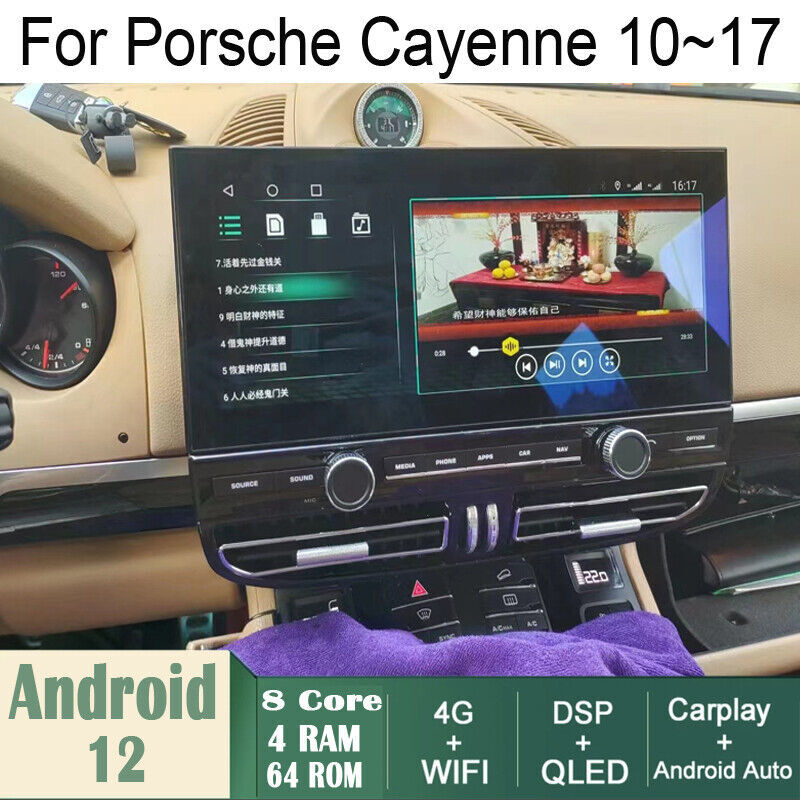 Car Android GPS Navigation Wifi 12.3 for Porsche for Cayenne 10~17 Radio carpaly