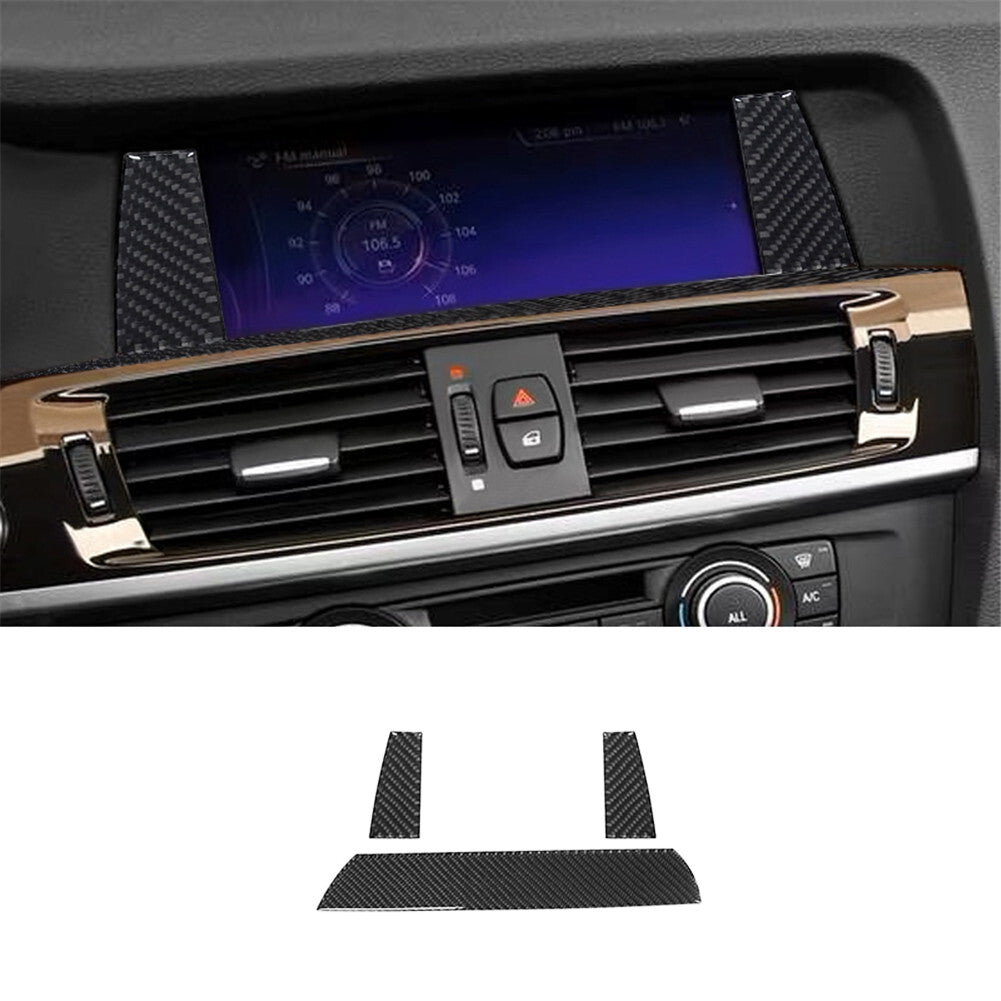Carbon Fiber Central Display Frame Trim for BMW X3 F25 X4 F26 2011-2017