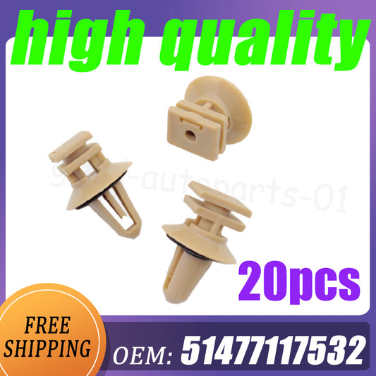 20-piece chassis and door entry trim plastic clips for BMW 1, 3, 5, 6 X series