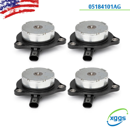 4-piece Camshaft Phaser Actuator VVT Solenoid Valve Set for 2011-2018 for Dodge , for Jeep , and for Chrysler vehicles.
