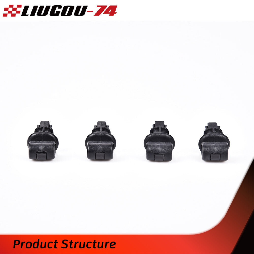 Sunshade hook and clip kit for 05-10 for Honda Odyssey sliding door, black, 4-pack