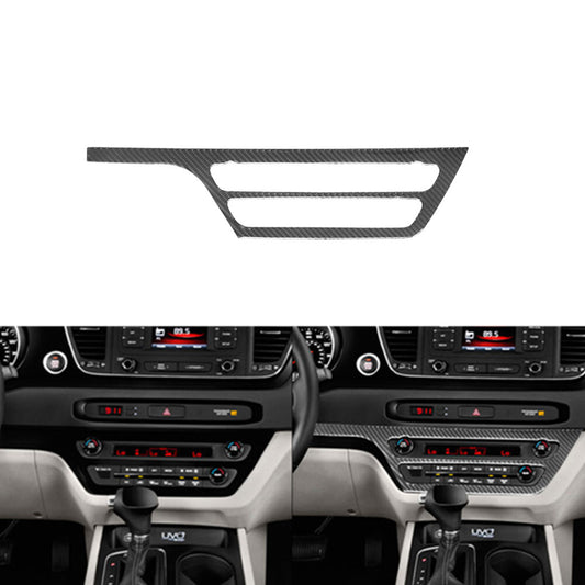 Carbon Fiber Digital A/C Control Frame Trim Cover for KIA Sedona 2015-2016