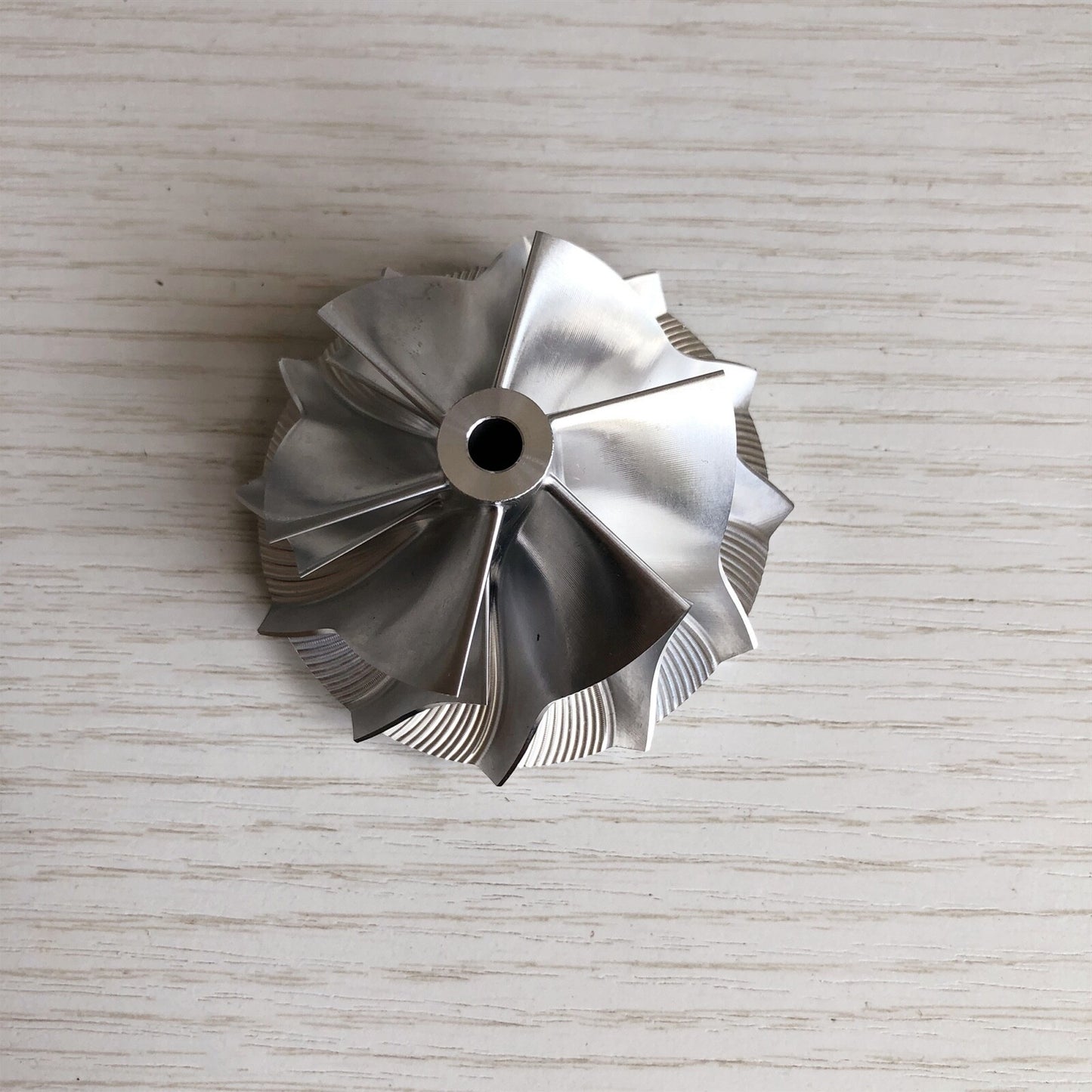 K16 reverse 49.60/62.00mm 6+6 blade performance billet compressor wheel
