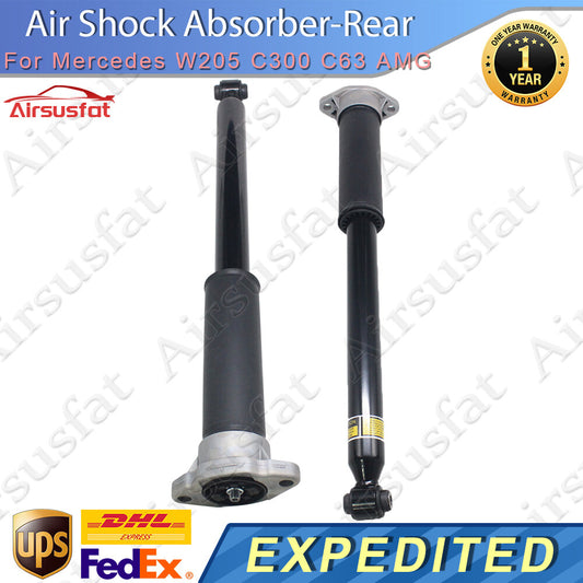 Pair for Mercedes W205 S205 C350 C43 C63 AMG Rear Air Suspension Shocks w/o EDC
