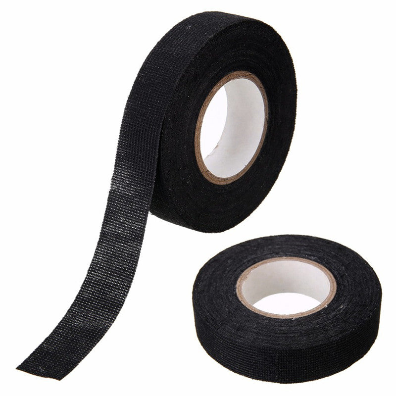 2P Black Car Cable Heat Resistant Flame Tape Adhesive Cloth Electrical Heat Tape