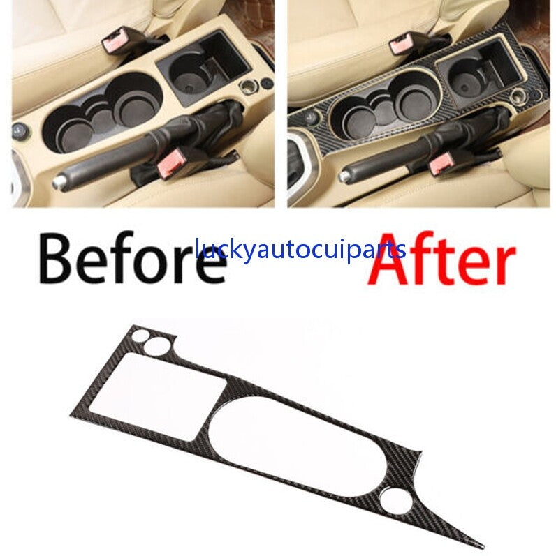 for Land Rover LR2 2008-2012 Real Carbon Fiber Gear Box Shift Cup Holder Panel