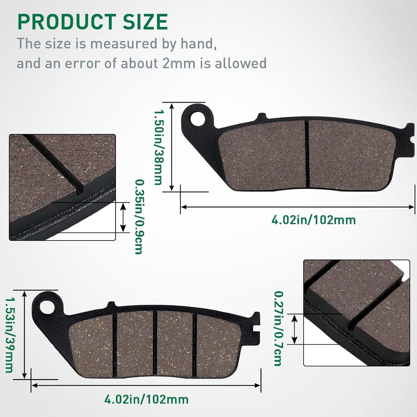 FR Brake Pads for Valkyrie 1500 1997-2003 GL1500 Interstate 1500 2000 2001 2002