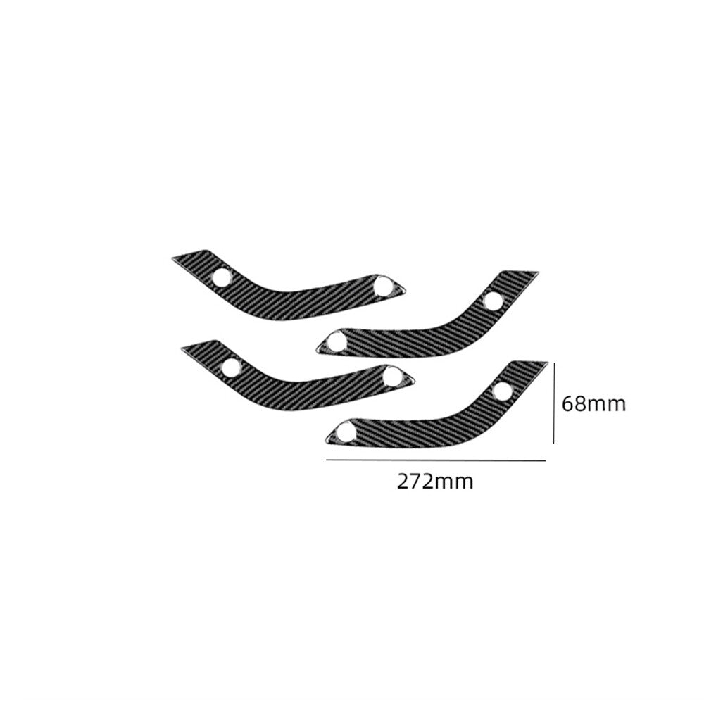4Pcs Carbon Fiber Interior Door Handle Cover Trim for Jeep for Wrangler JK 2011-2017