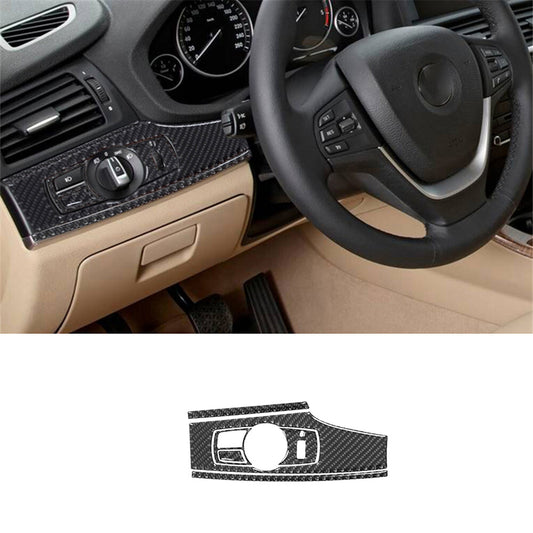 Carbon Fiber Lighting Control Cover Trim for Bmw X3 F25 X4 F26 2011-2017 Type B