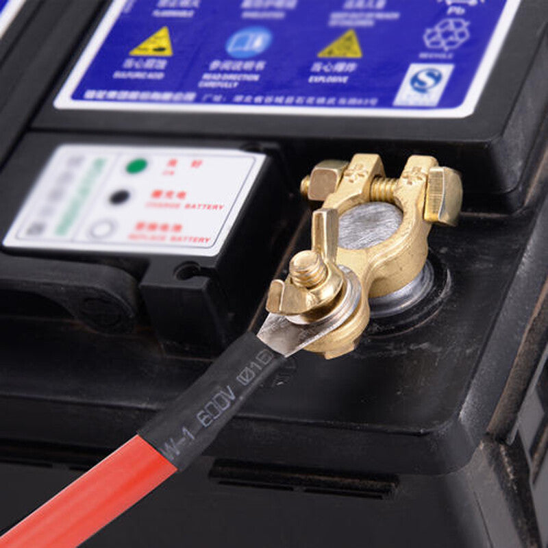 1 pair of M8 heavy-duty vehicle battery top post cable terminals and cable heads brass parts