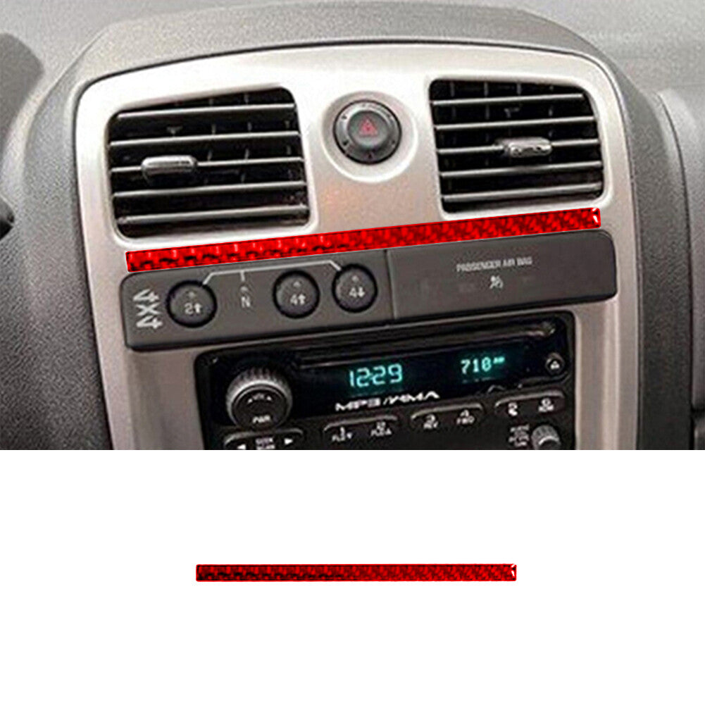 Red Carbon Fiber Below Center Console Cover Trim For Colorado 04-12/ for canyon 05-12