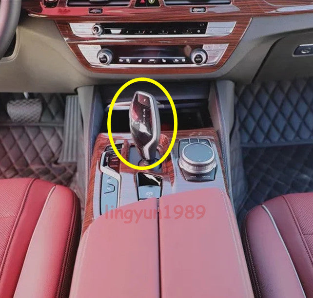 For 2018-2023 for BMW 5 Series G30 Peach Wood Grain Gear Lever Shift Knob Cover Trim