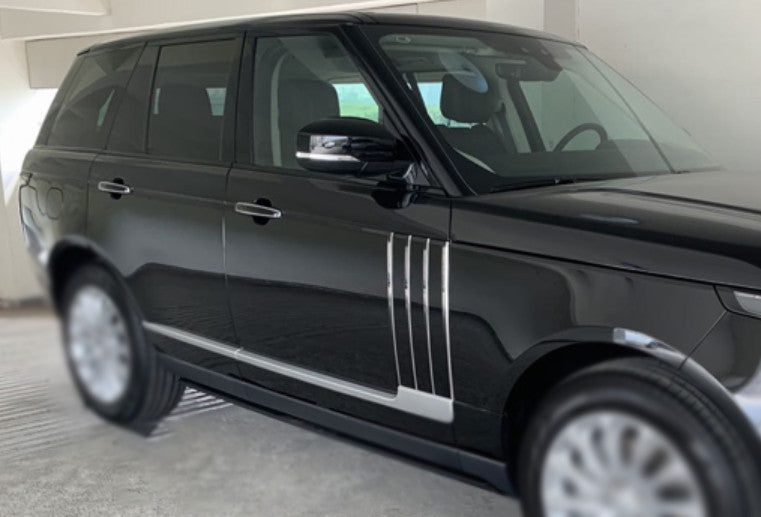 2X Silver Black Side Door Vent Fender Flank Cover for Range Rover L405 2013-2022