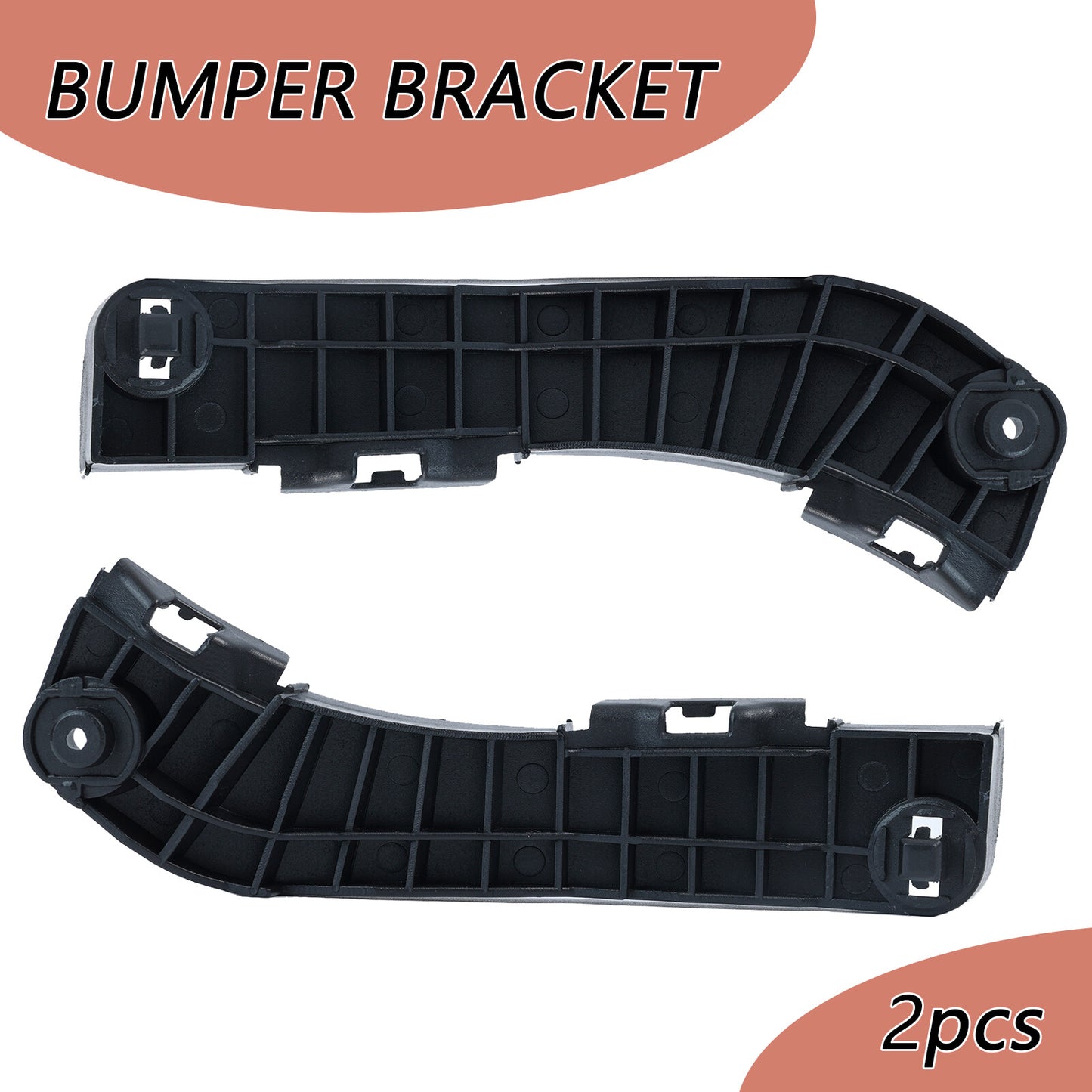 2x Bumper Bracket 5253606020 for Toyota for Camry Driver Passenger Side LH RH Black