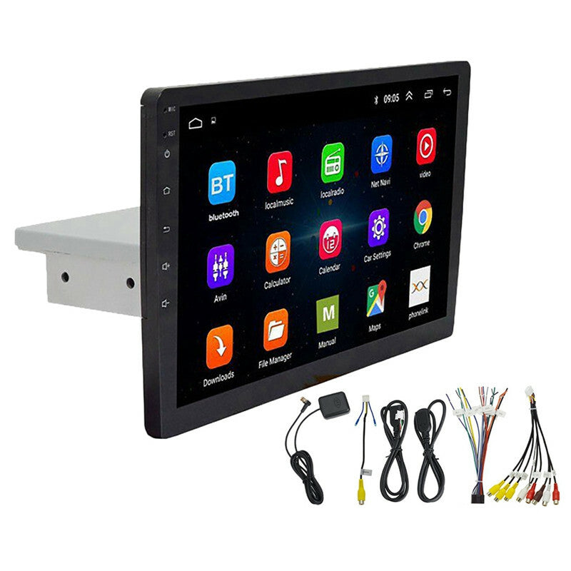 9 Android 1Din Car Stereo Radio Up Down Moving Adjustable Player GPS Navigation