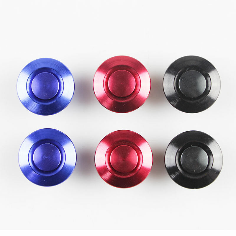 Red 2x 26cm Push Button Billet Hood Pins Lock Clip Kit Car Quick Latch Bon