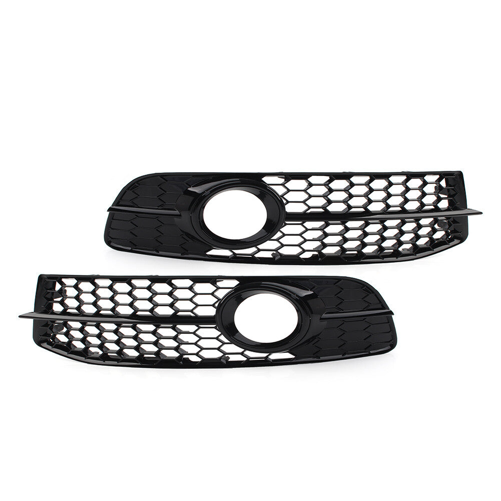 for Audi A6 C6 Facelifted Pair Bumper Honeycomb Fog Light Grille Cover