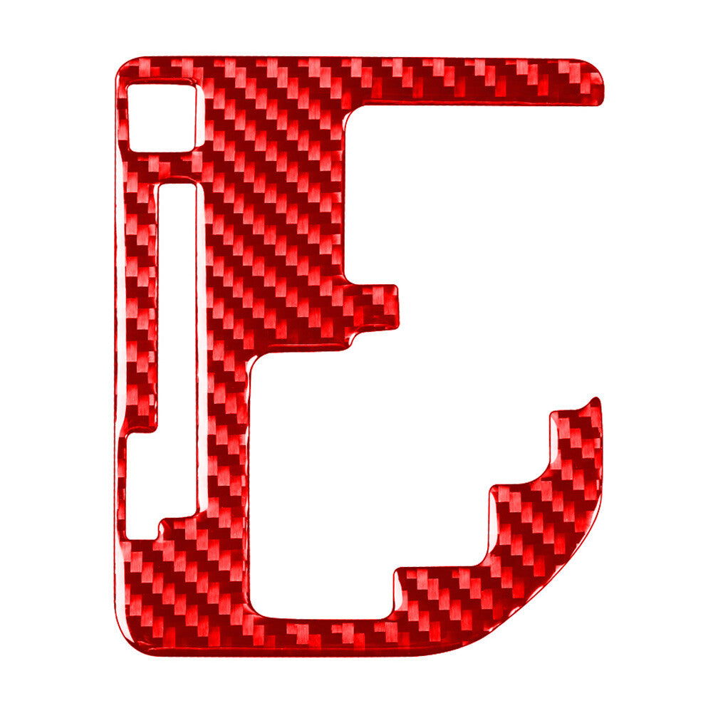 Interior Gear Shift Panel Cover Trim Carbon Fiber for Toyota Tundra 2014-21 RED
