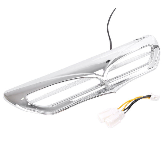 Chrome Batwing Fairing Vent Trim LED Light Fit for Harley 14-UP FLHX FLHTCU