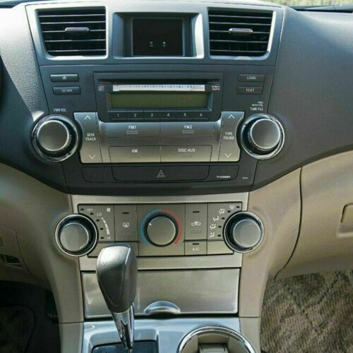 Central Navigation Volume Button FM Knob Cover Fit 09-13 for Toyota Highlander AT