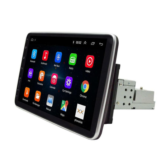 1DIN 10.1 Car Stereo Radio Player Touch Screen GPS Wifi Mirror Link Android9.1