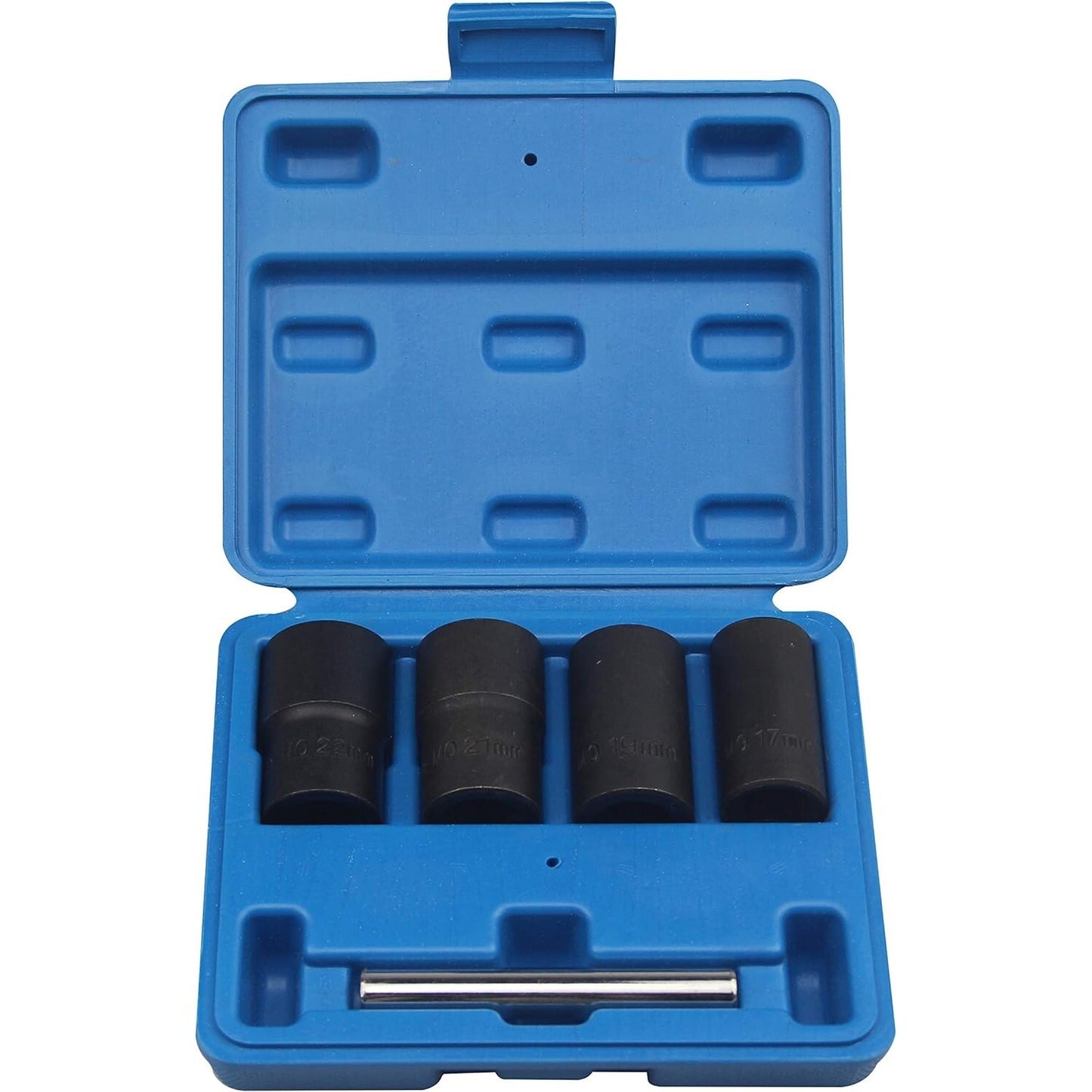 5-Piece 17-19-21-22mm Twill Pocket Set 1/2 Inch Drive Suitable for Wheel Lock Damage Removal