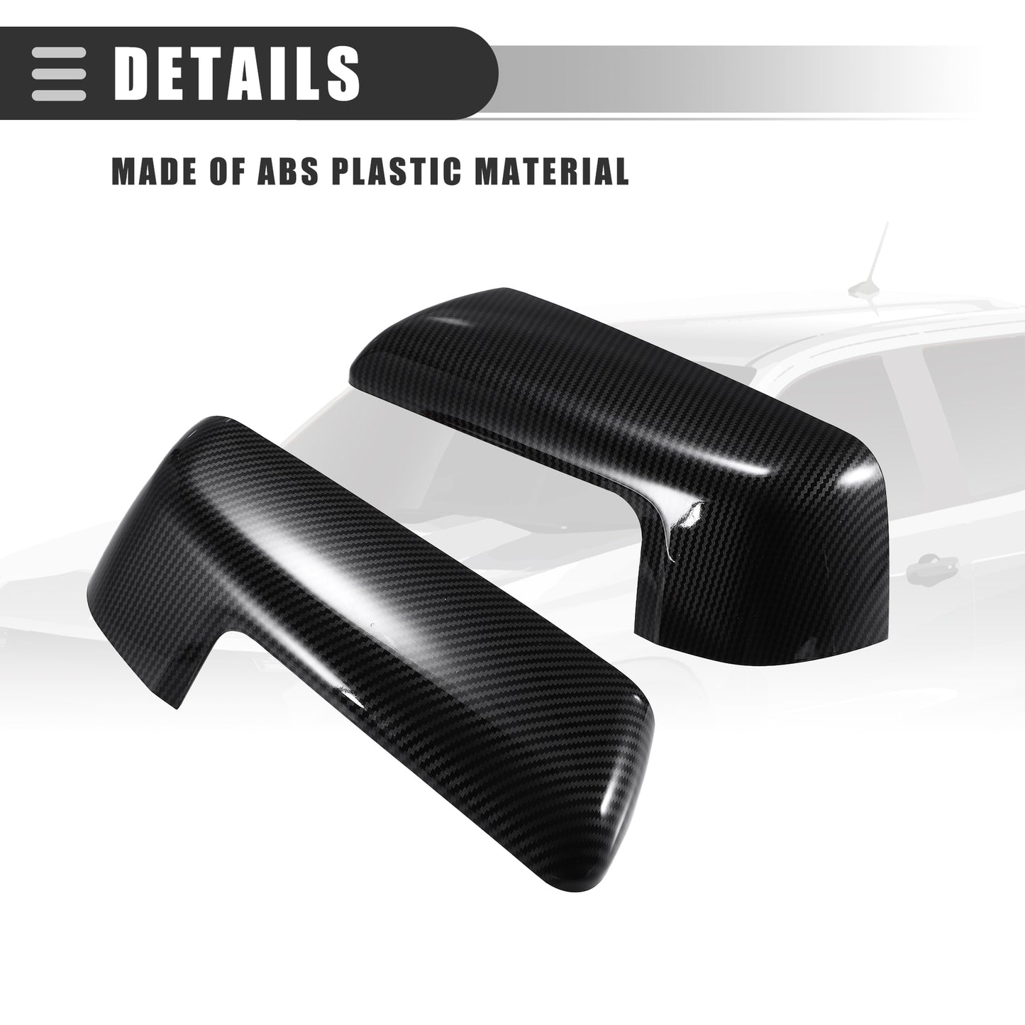Two upper half-mirror caps for 2019-2023 for Chevrolet Silverado/ for GMC for Sierra 1500