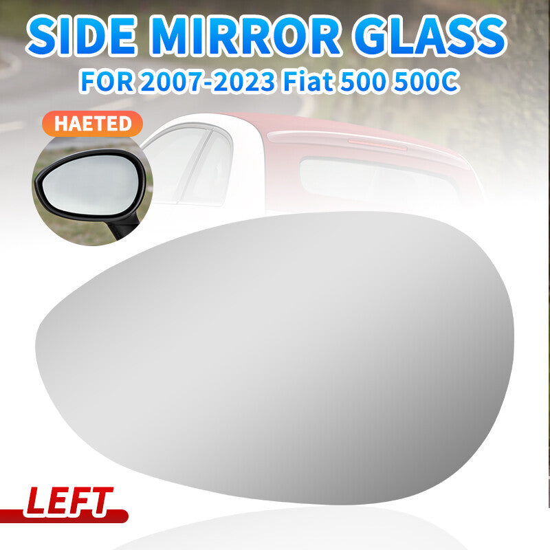Wide Angle Wing Mirror Glass Driver Left for 2007-2024 for FIAT 500 500c Heated