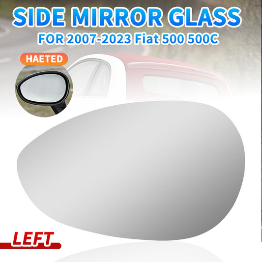 Wide Angle Wing Mirror Glass Driver Left for 2007-2024 for FIAT 500 500c Heated